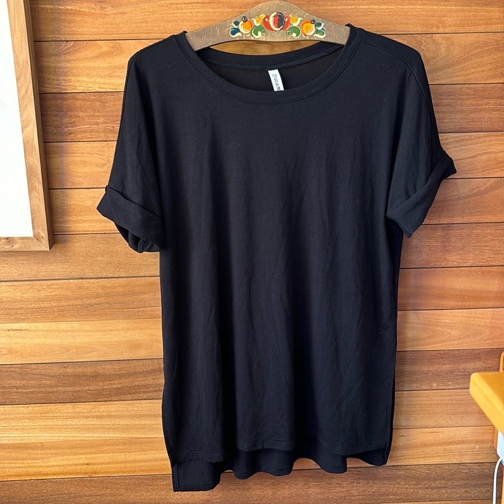 Black Flowy Tunic Tee